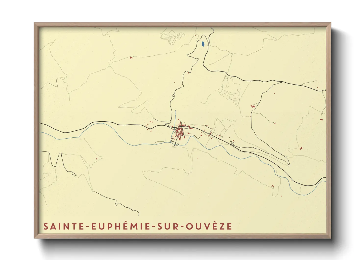 Une affiche de carte sur Sainte-Euphémie-sur-Ouvèze
