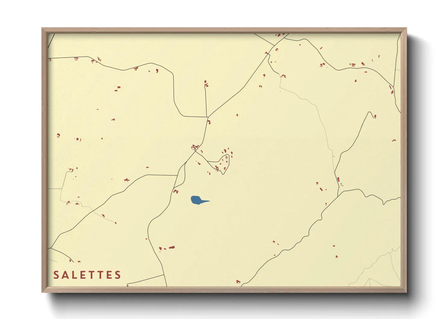 Une affiche de carte sur Salettes