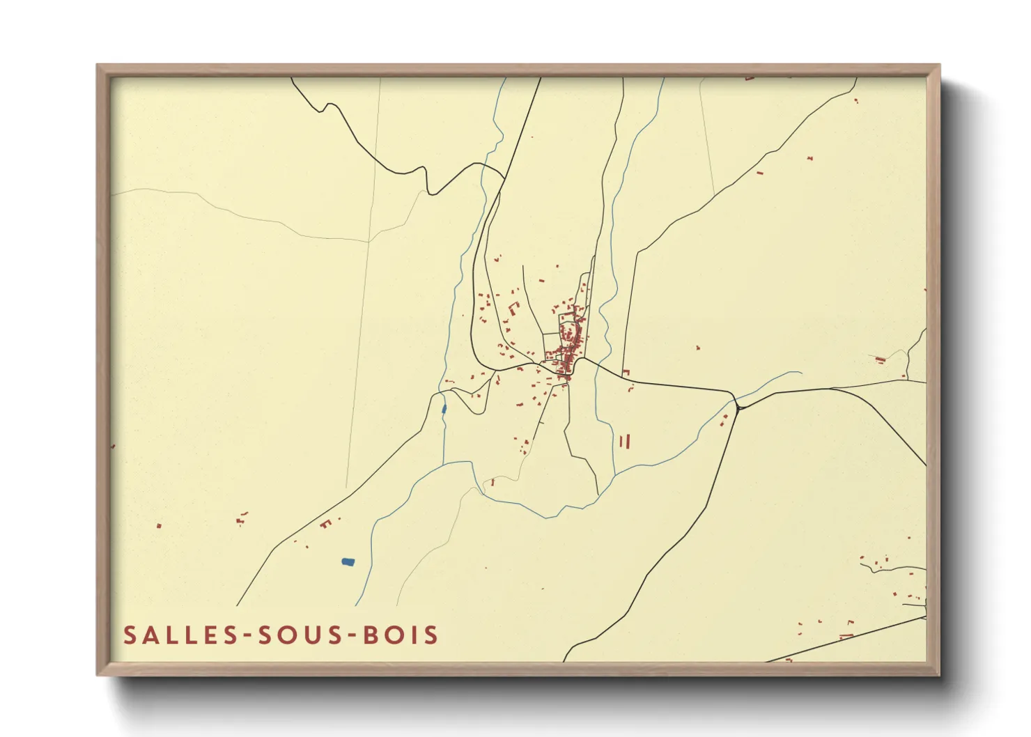 Une affiche de carte sur Salles-sous-Bois