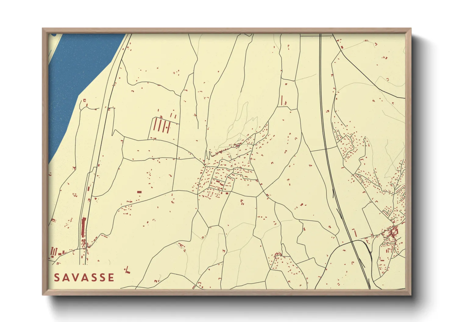 Une affiche de carte sur Savasse