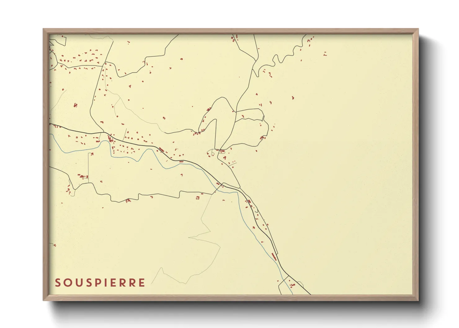 Une affiche de carte sur Souspierre