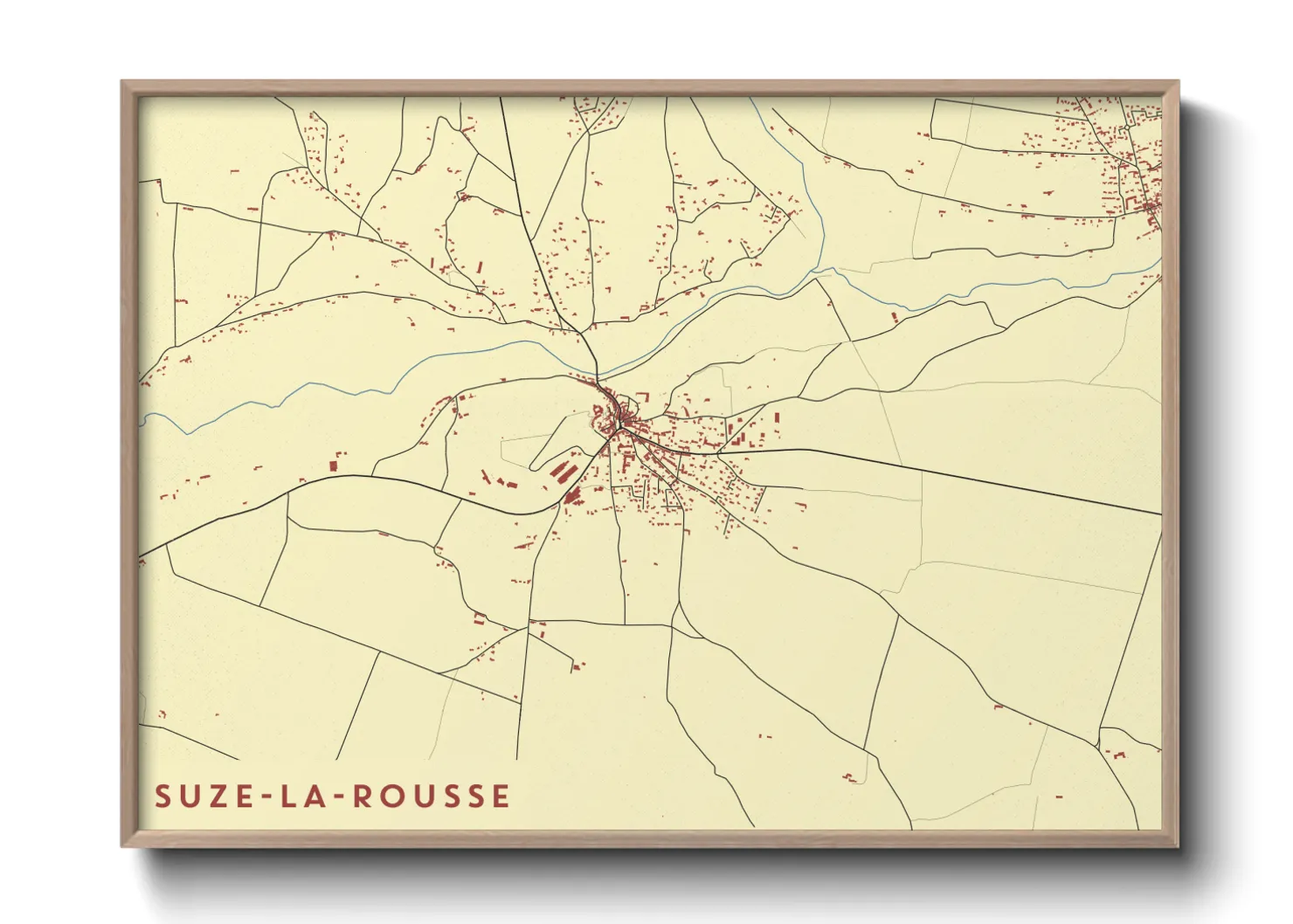 Une affiche de carte sur Suze-la-Rousse