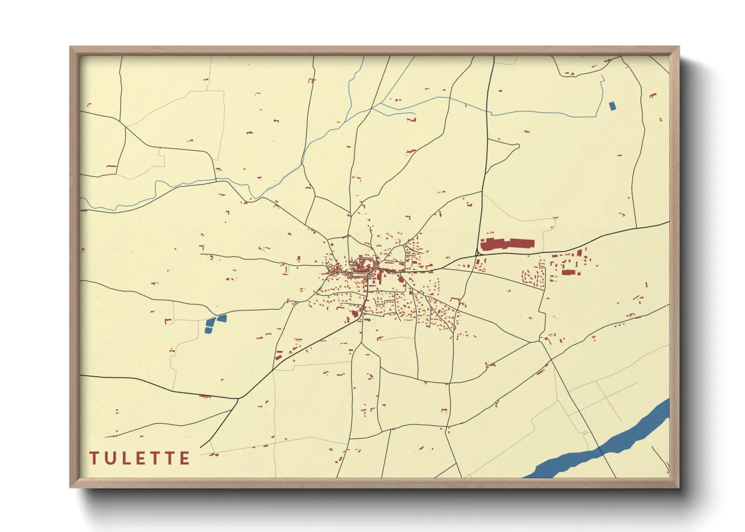 Une affiche de carte sur Tulette