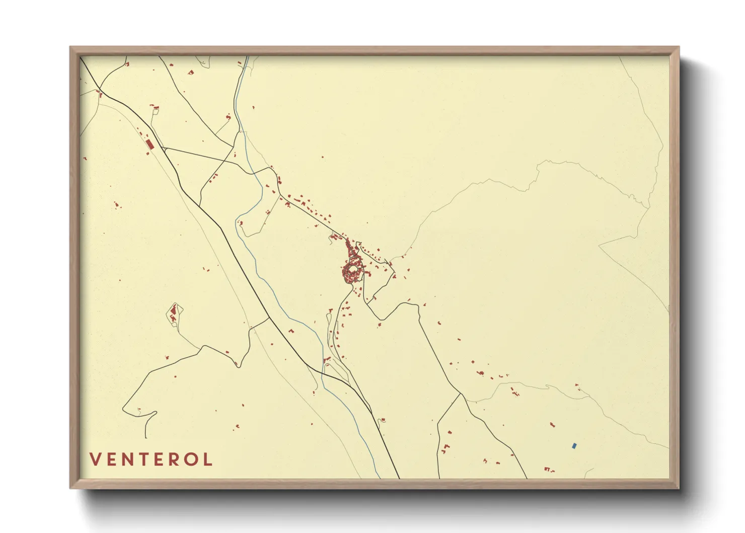 Une affiche de carte sur Venterol