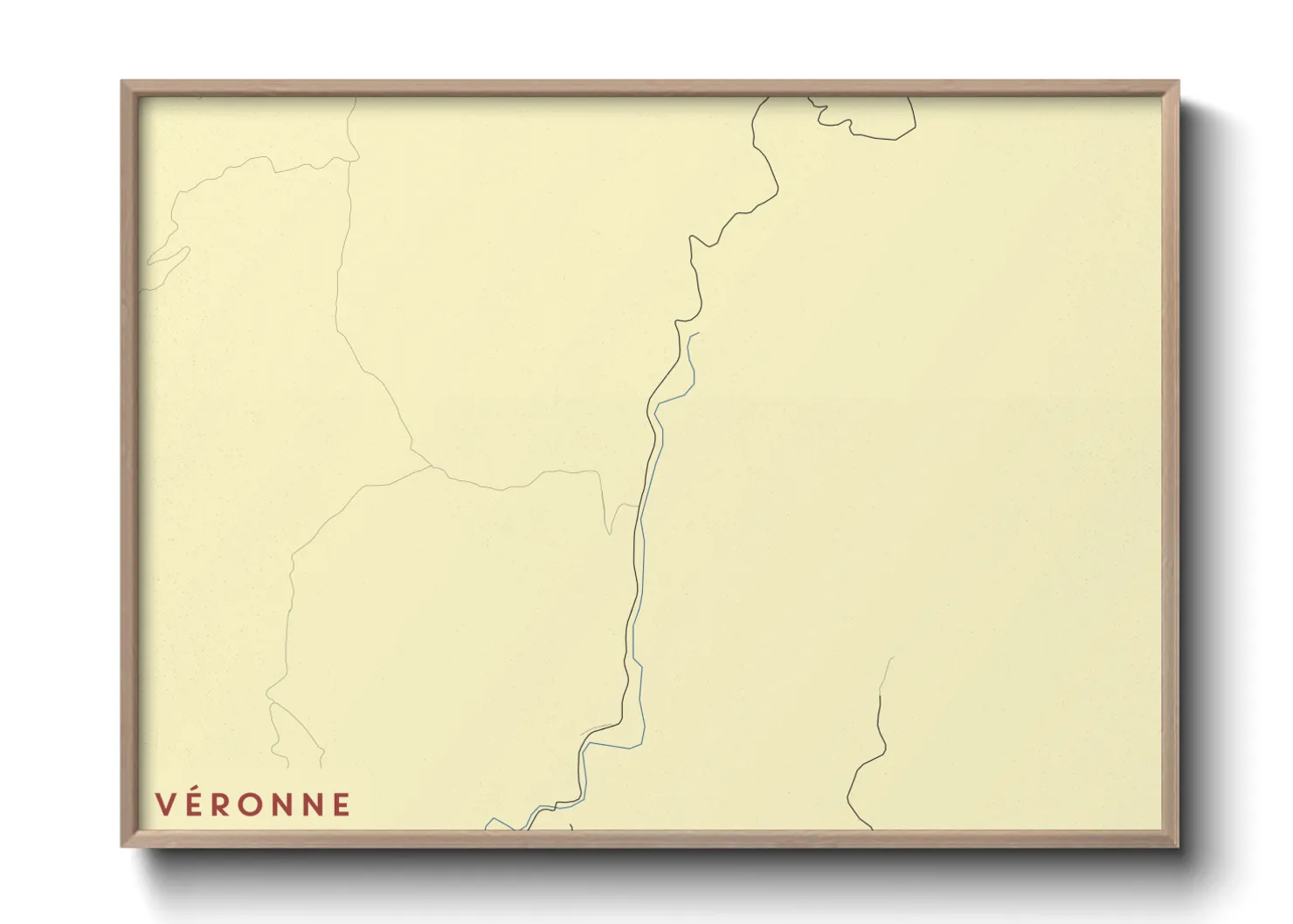 Une affiche de carte sur Véronne