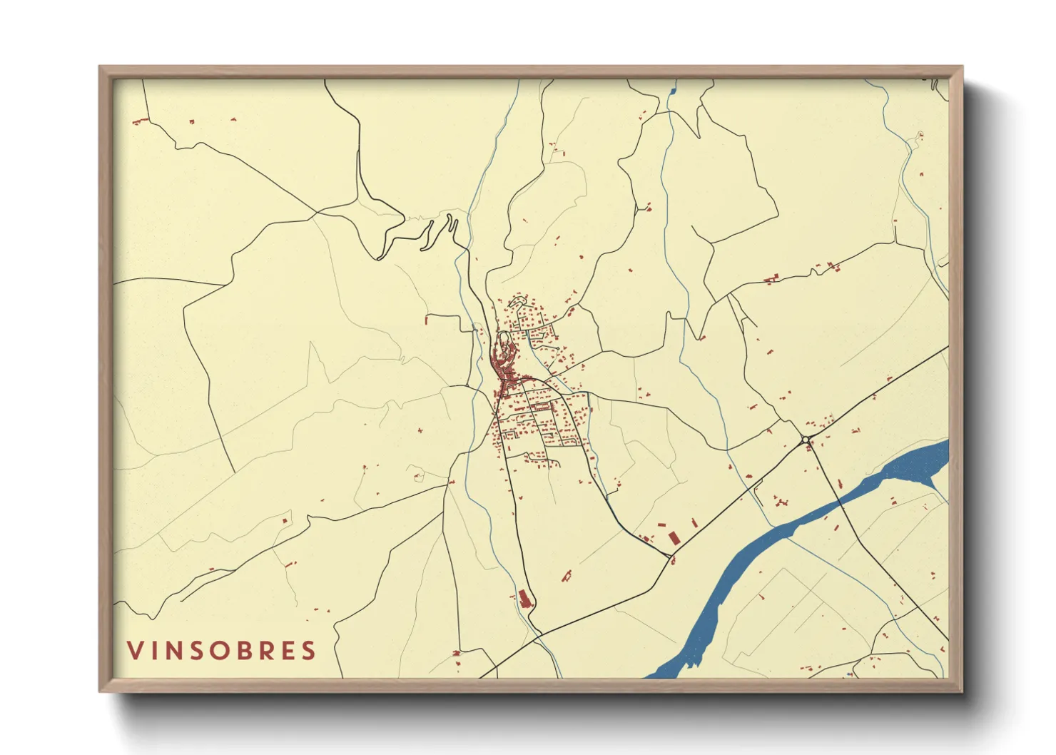 Une affiche de carte sur Vinsobres