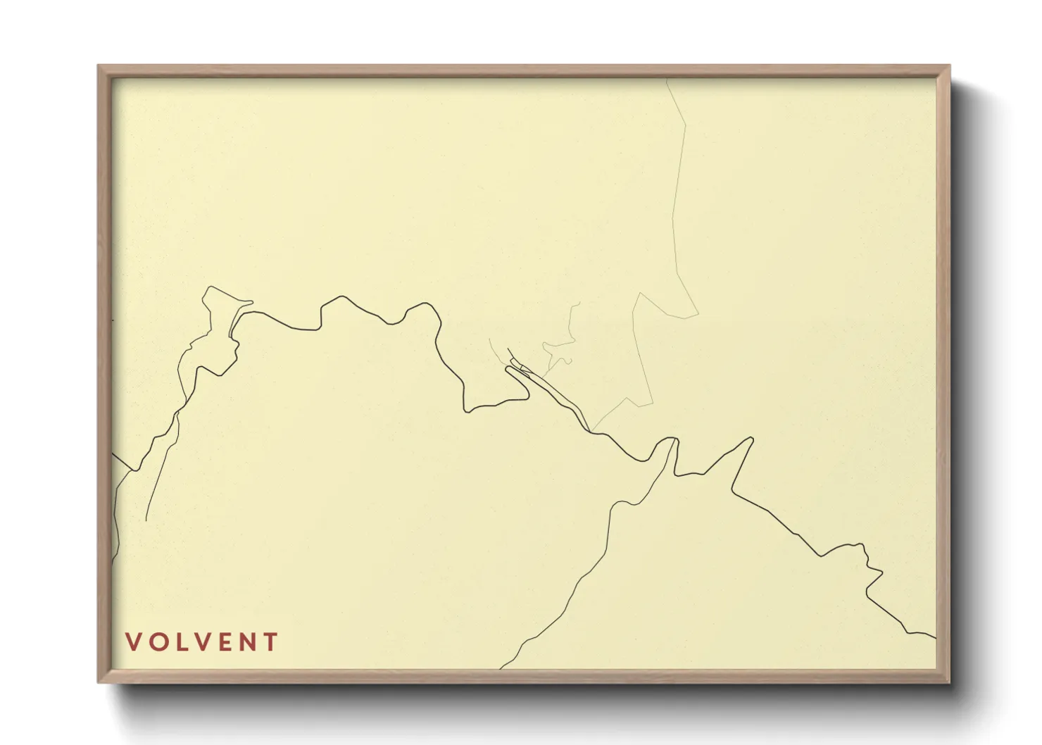 Une affiche de carte sur Volvent