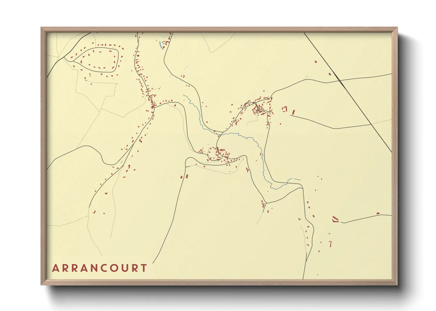 Une affiche de carte sur Arrancourt