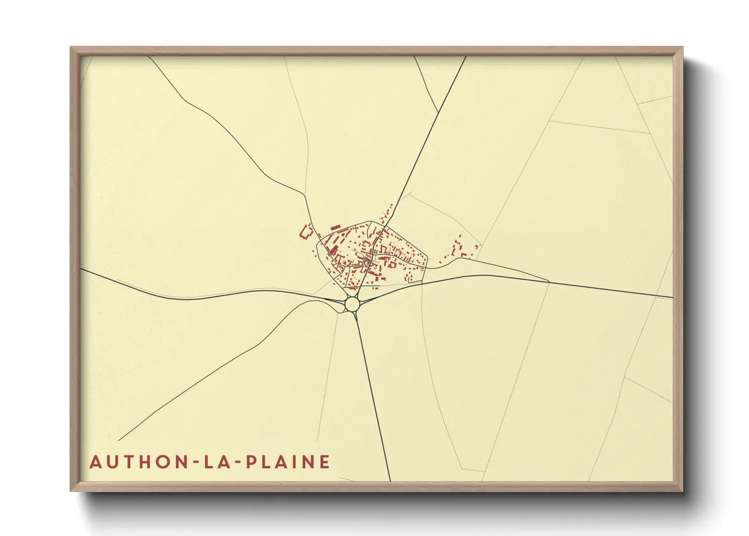 Une affiche de carte sur Authon-la-Plaine