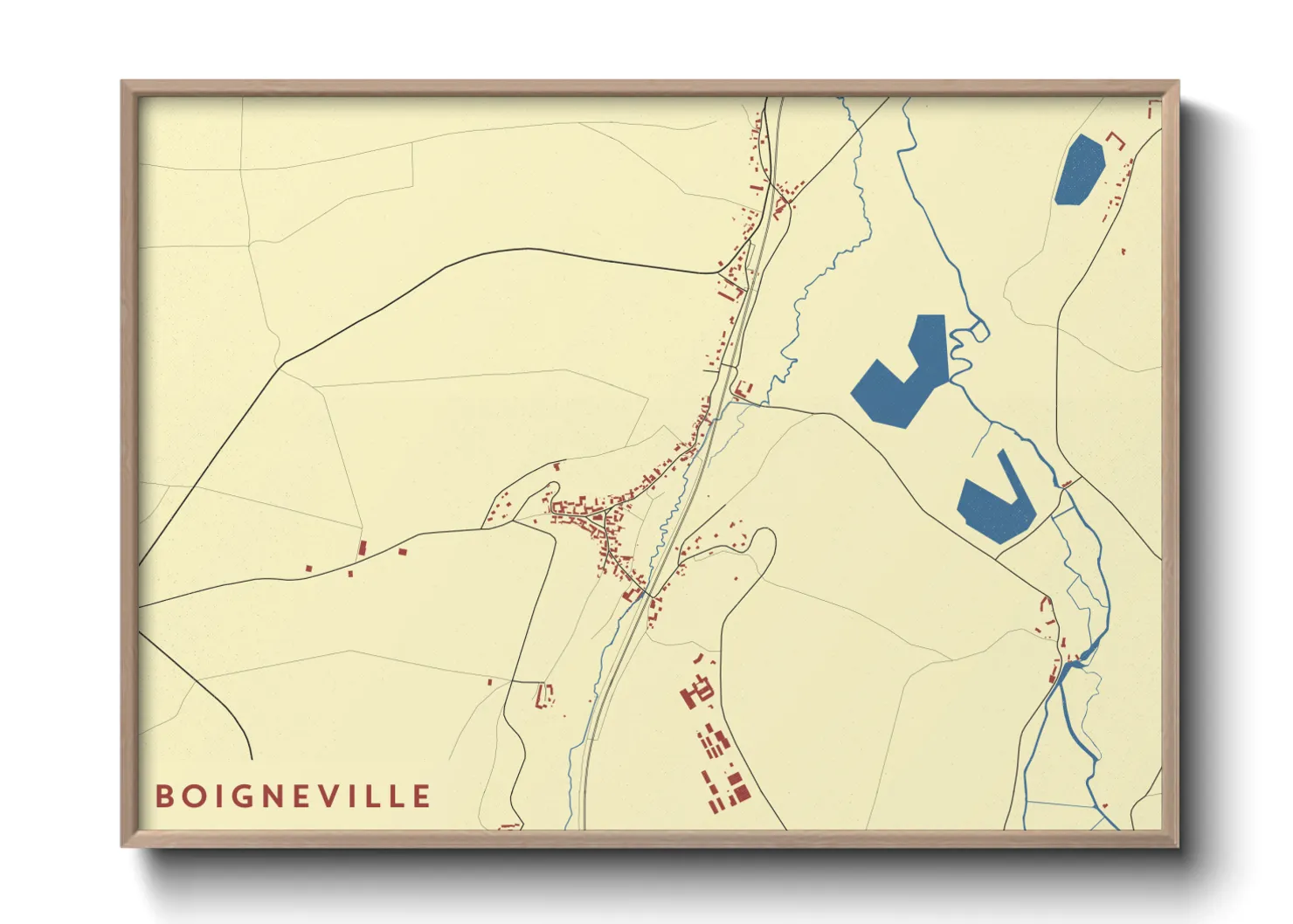 Une affiche de carte sur Boigneville