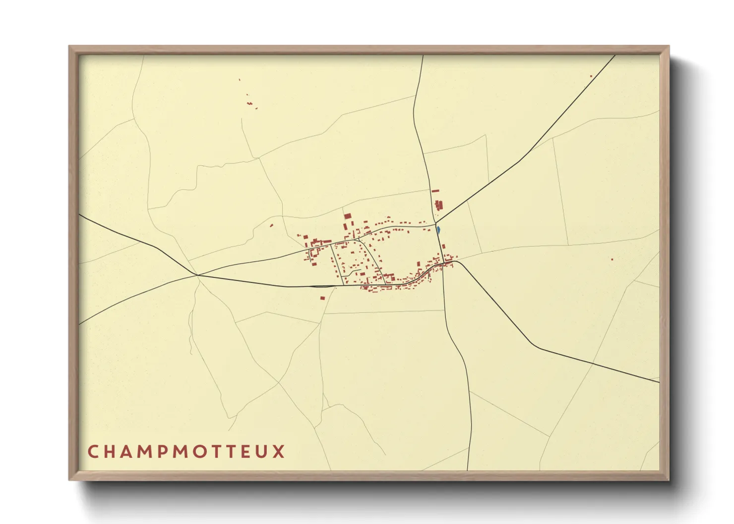 Une affiche de carte sur Champmotteux