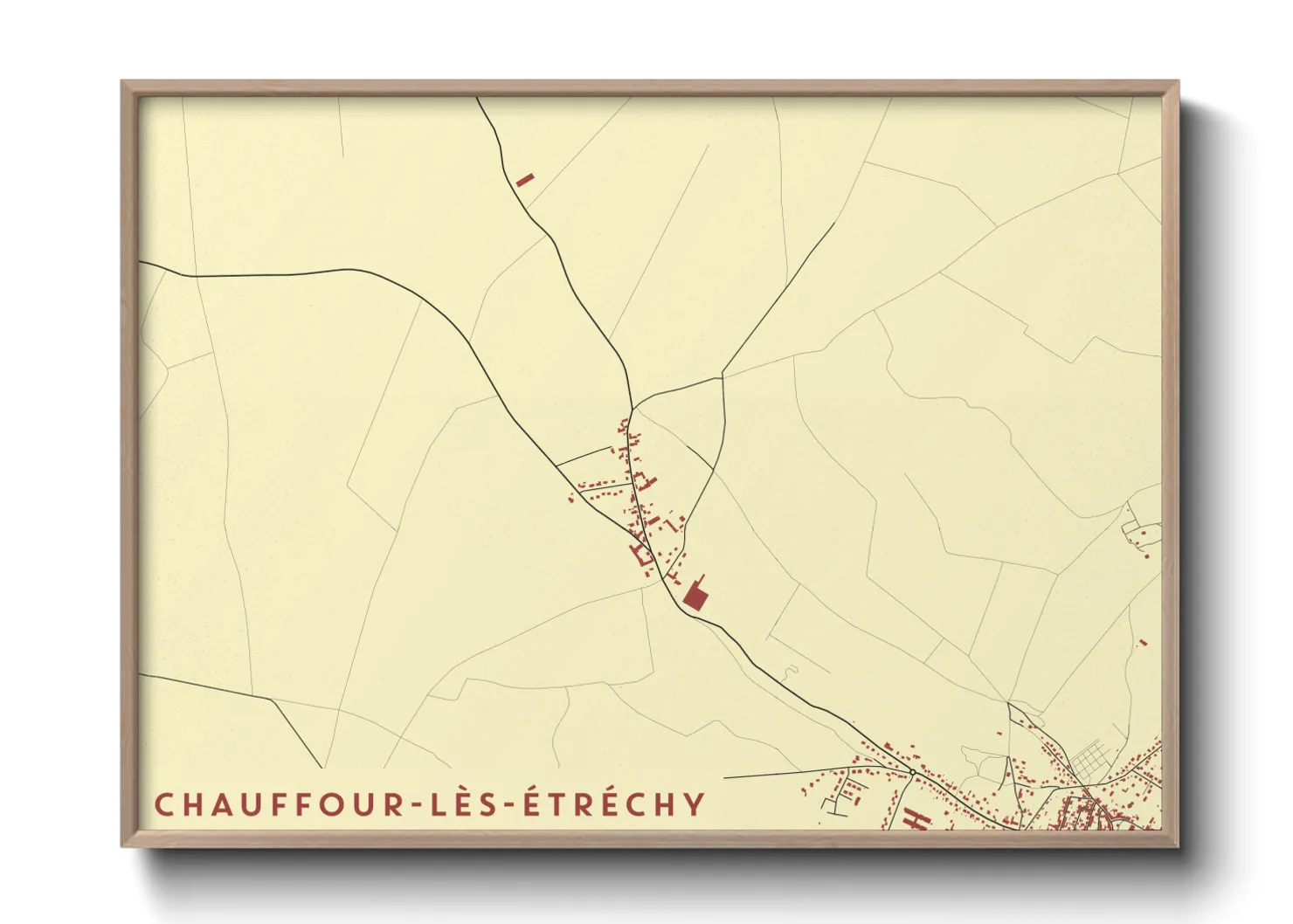 Une affiche de carte sur Chauffour-lès-Étréchy