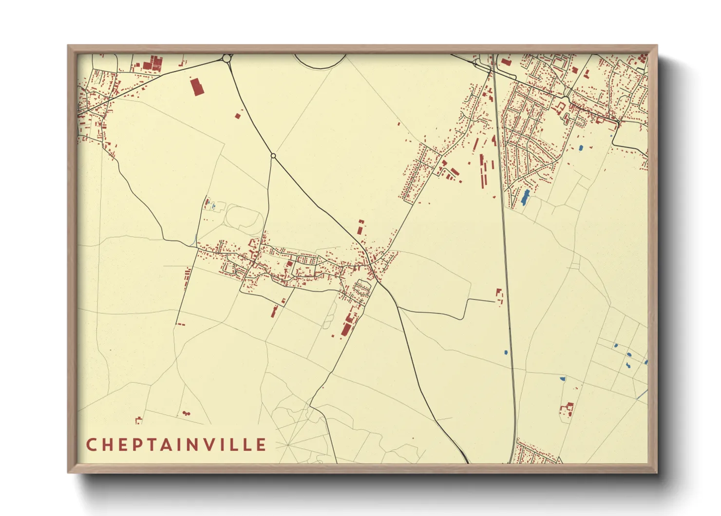 Une affiche de carte sur Cheptainville