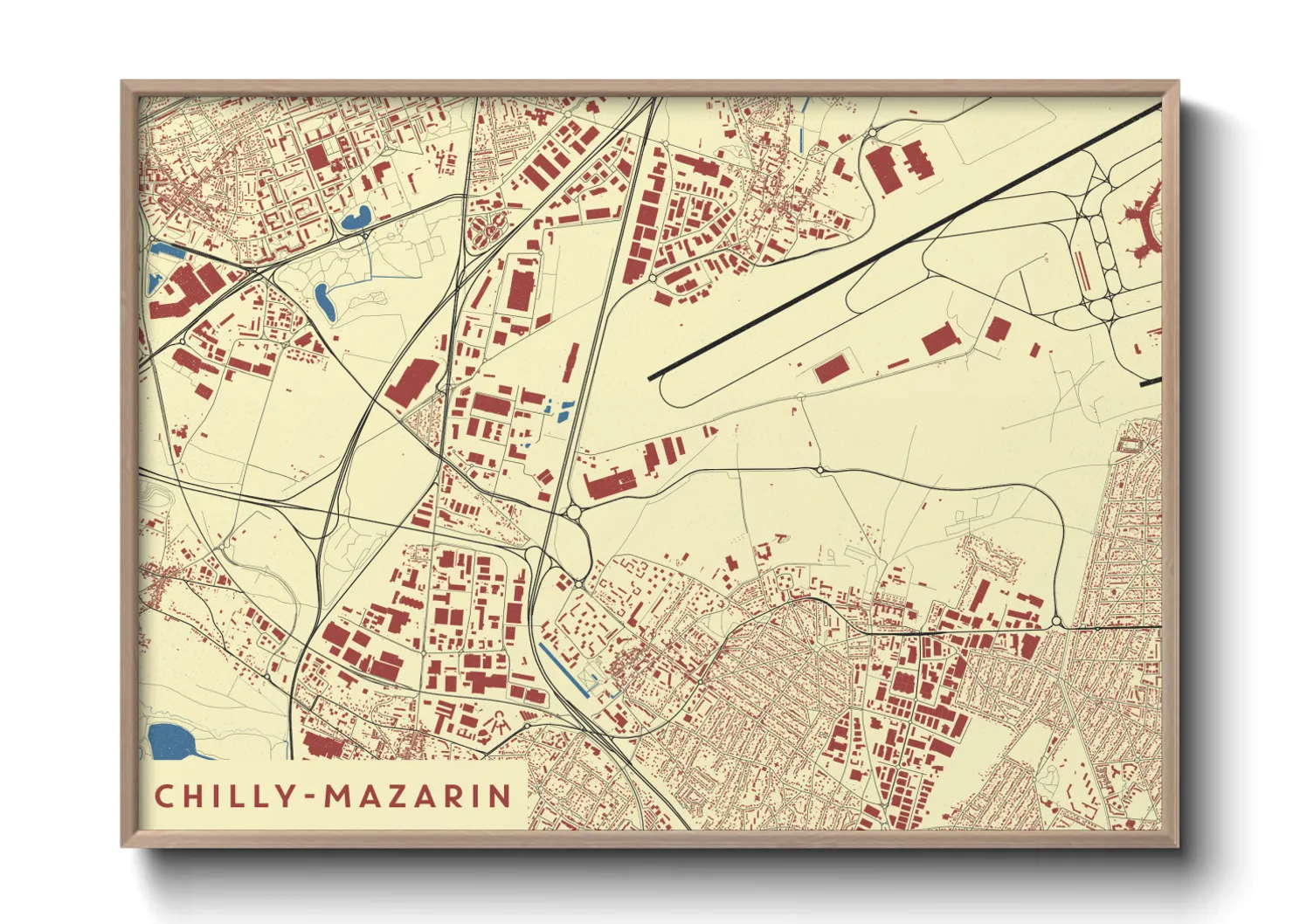 Une affiche de carte sur Chilly-Mazarin