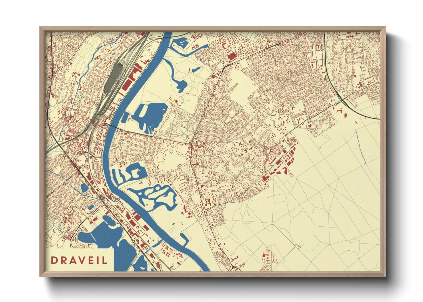 Une affiche de carte sur Draveil