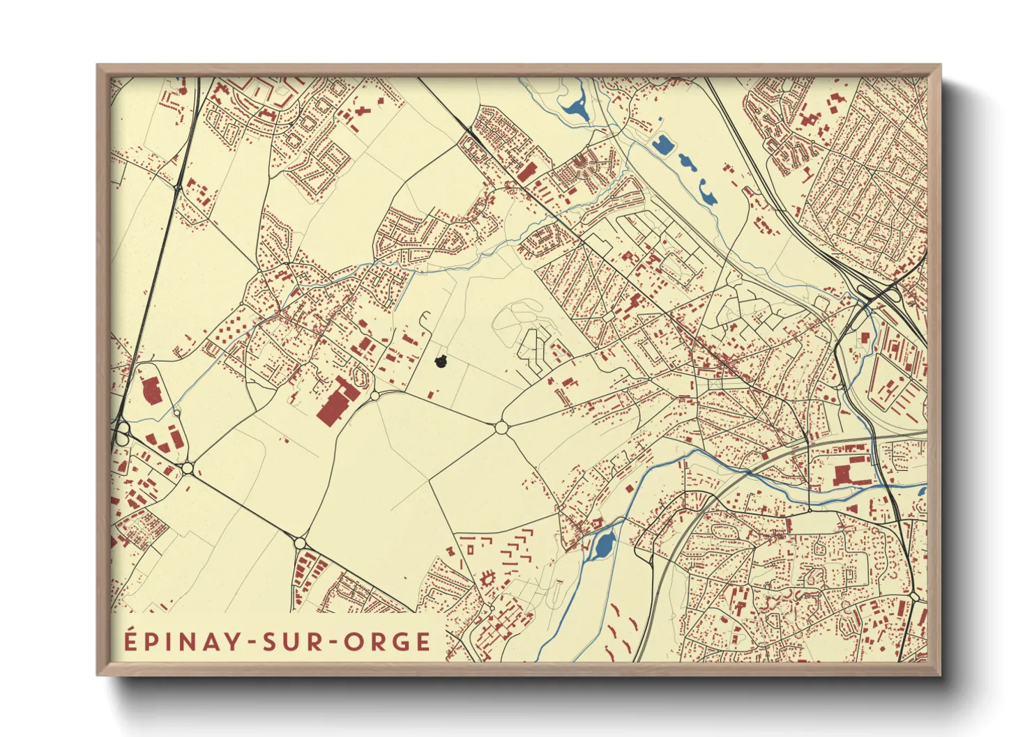 Une affiche de carte sur Épinay-sur-Orge