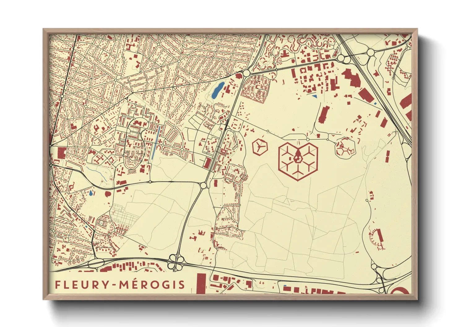 Une affiche de carte sur Fleury-Mérogis