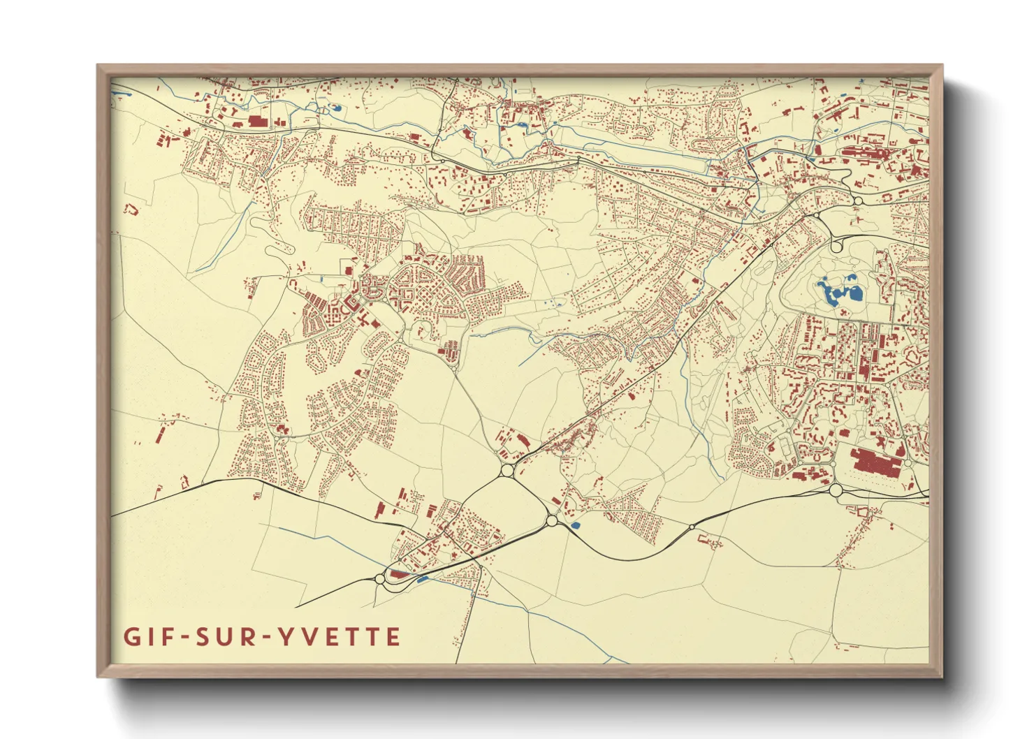 Une affiche de carte sur Gif-sur-Yvette