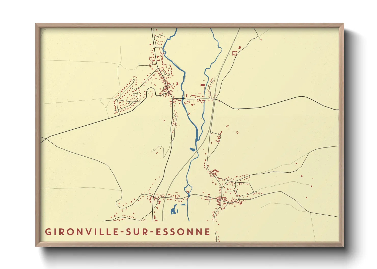 Une affiche de carte sur Gironville-sur-Essonne