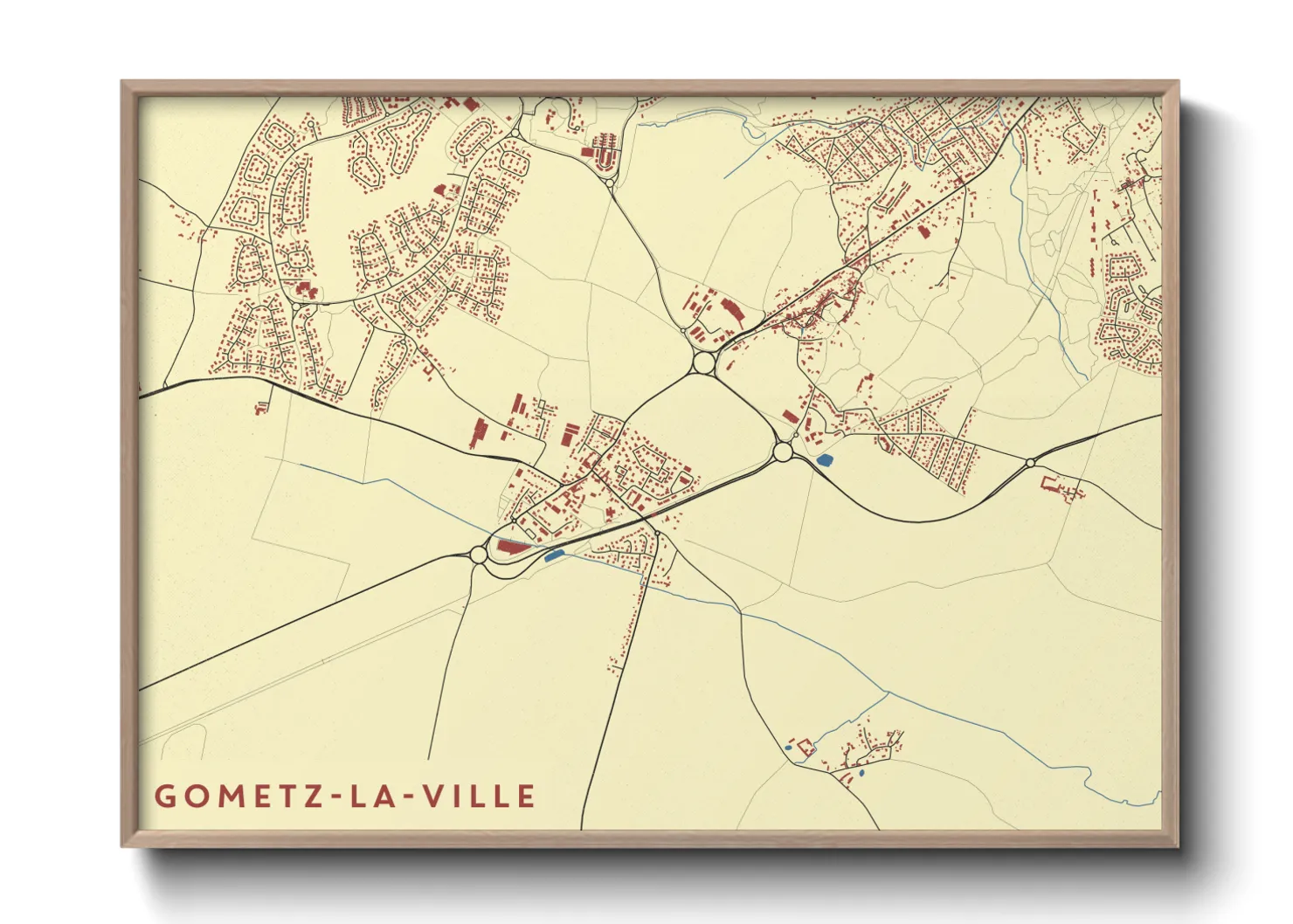 Une affiche de carte sur Gometz-la-Ville