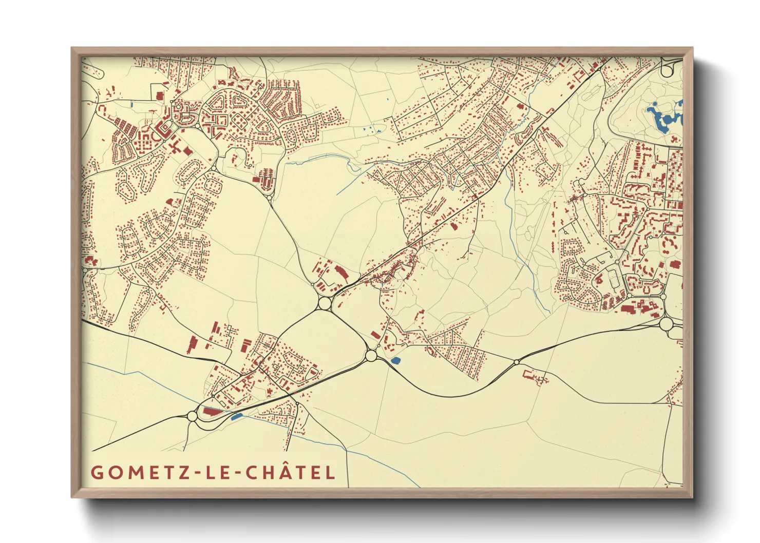 Une affiche de carte sur Gometz-le-Châtel