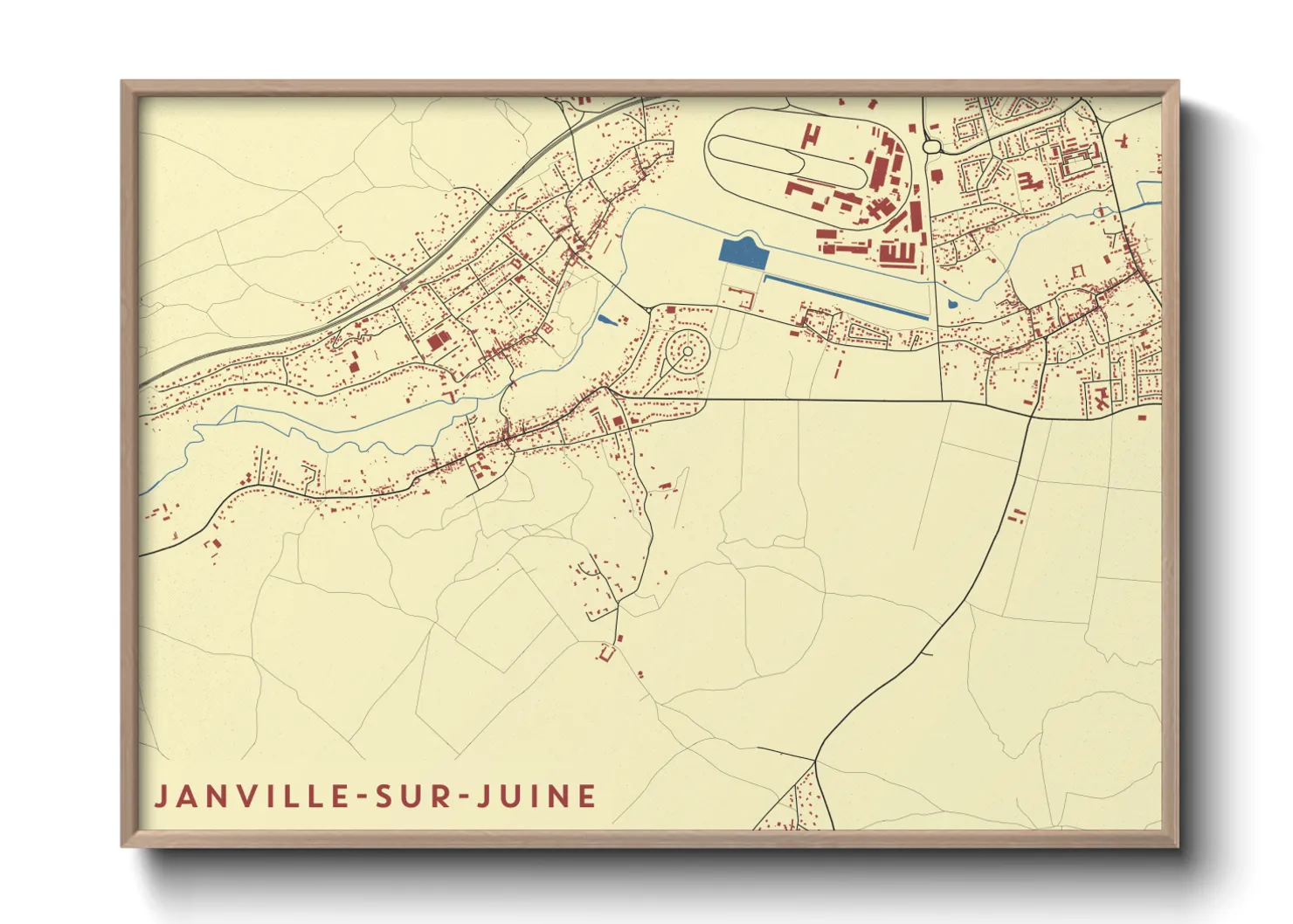 Une affiche de carte sur Janville-sur-Juine