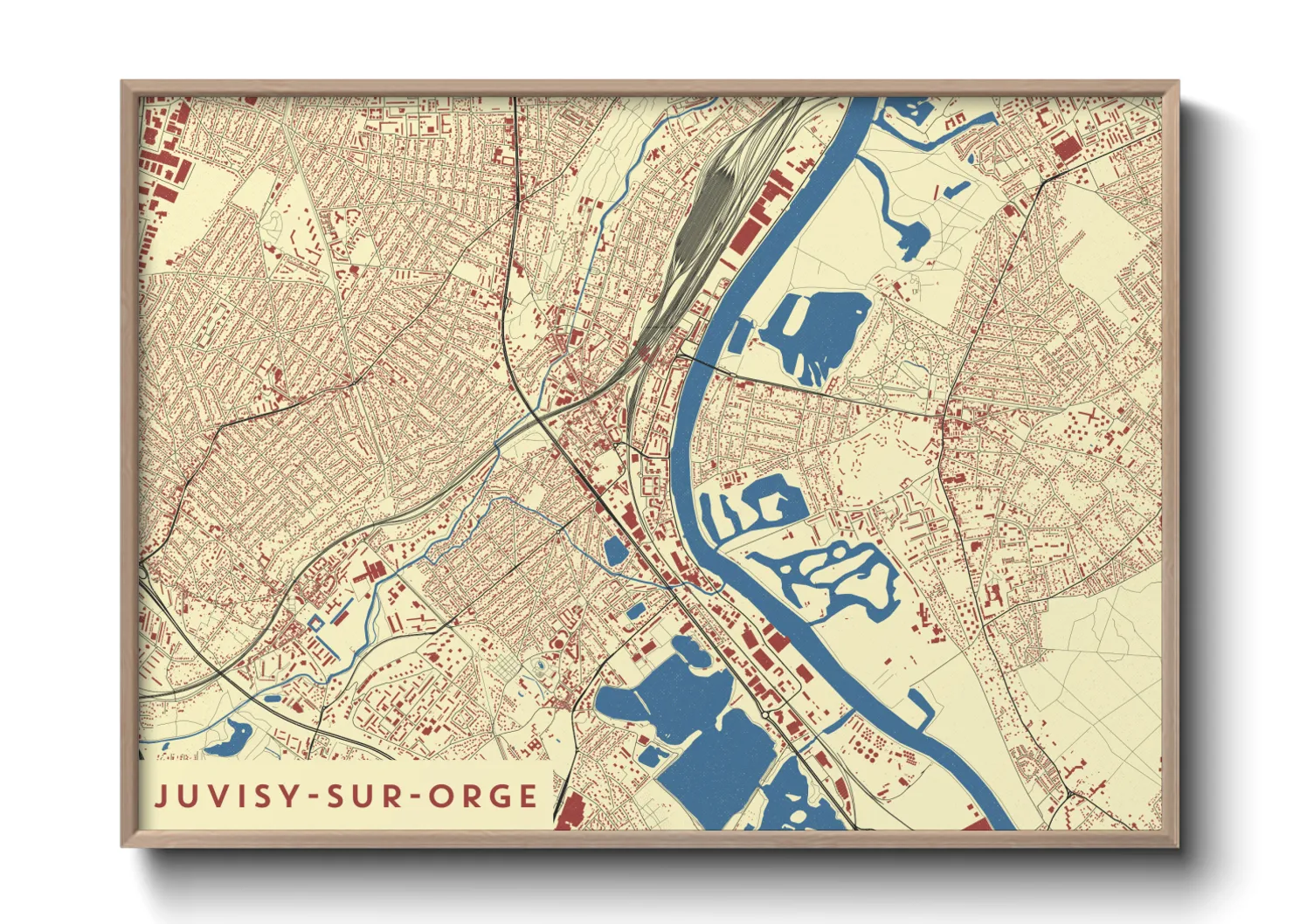 Une affiche de carte sur Juvisy-sur-Orge