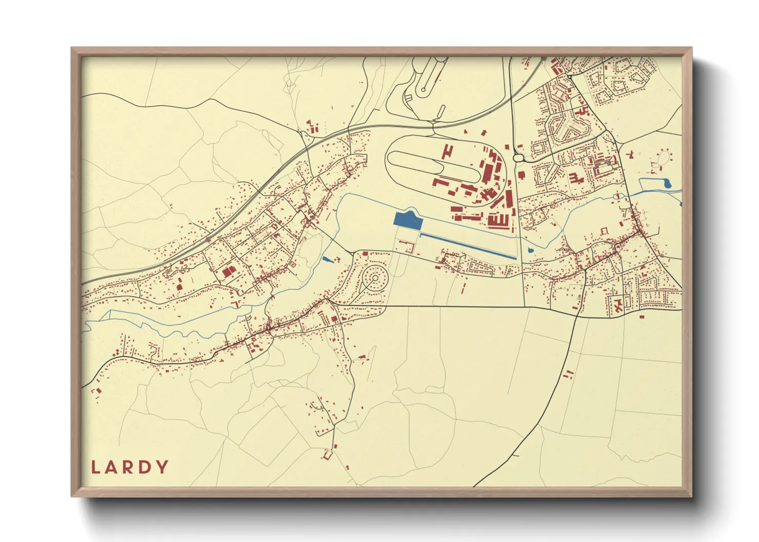 Une affiche de carte sur Lardy