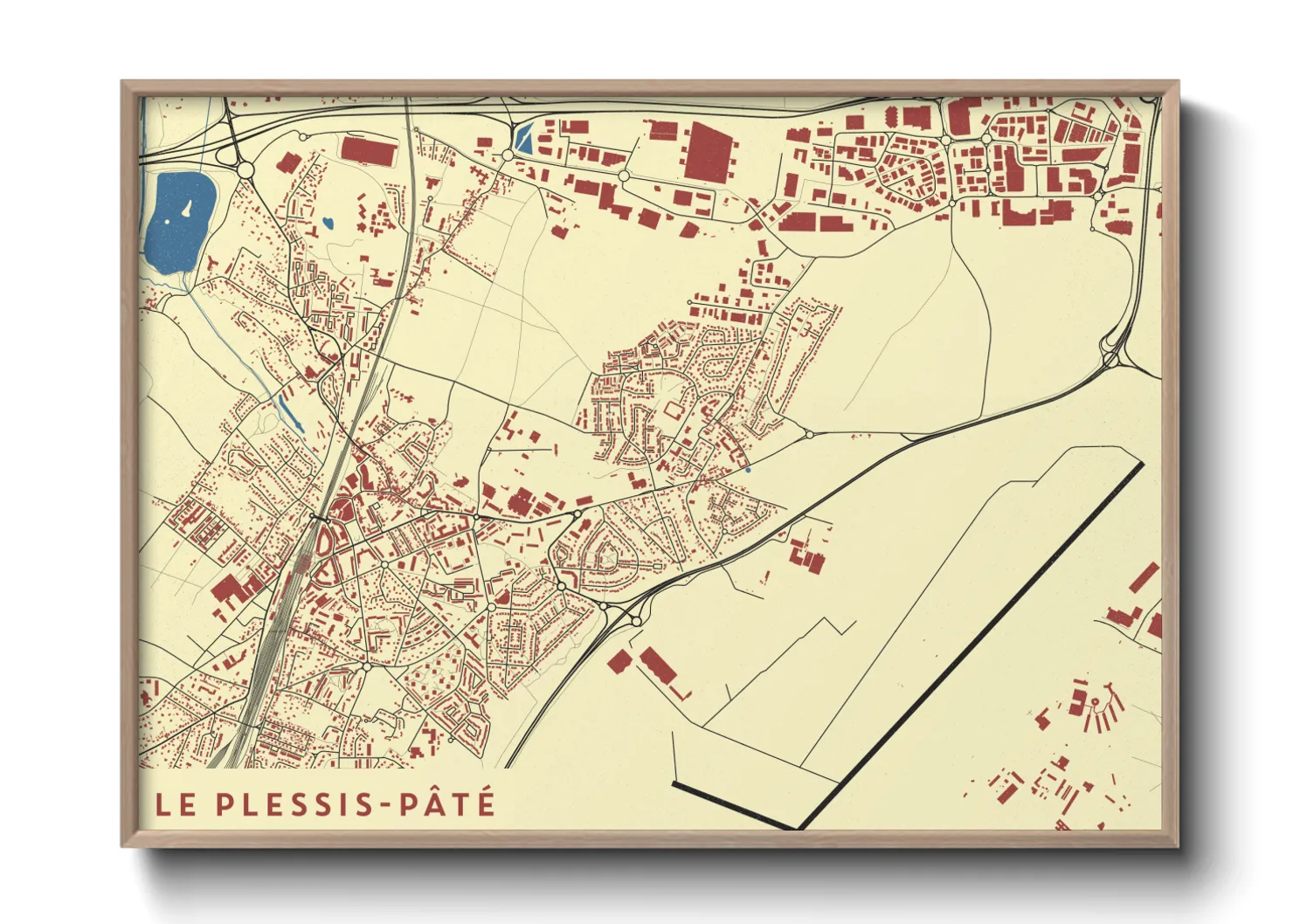 Une affiche de carte sur Le Plessis-Pâté