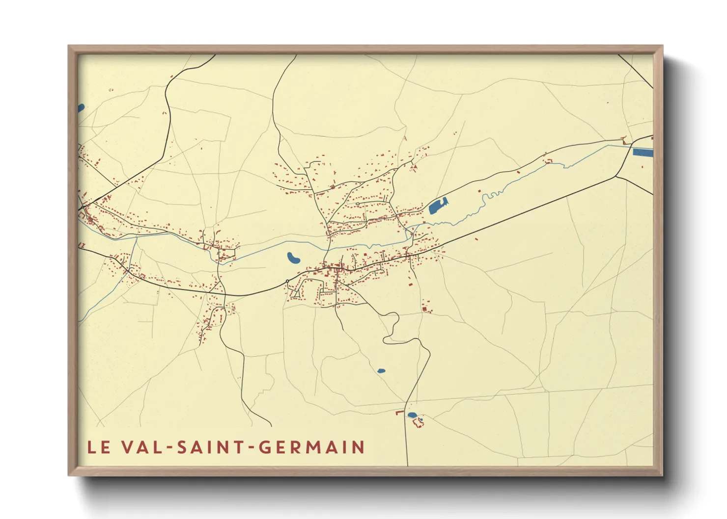 Une affiche de carte sur Le Val-Saint-Germain