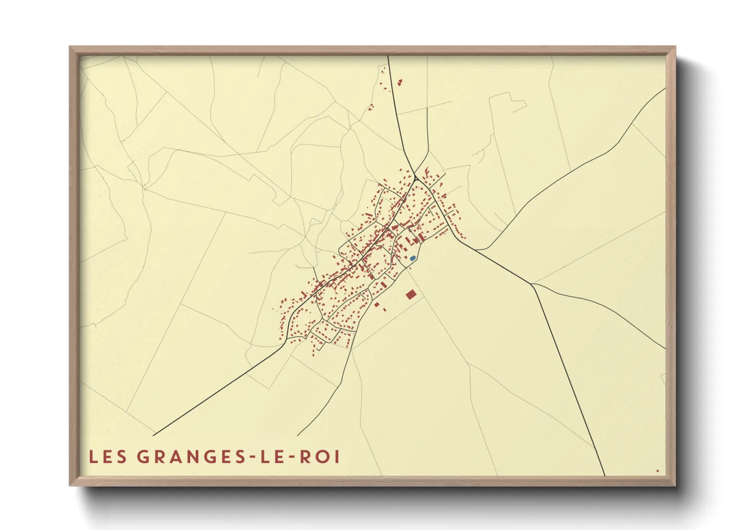 Une affiche de carte sur Les Granges-le-Roi