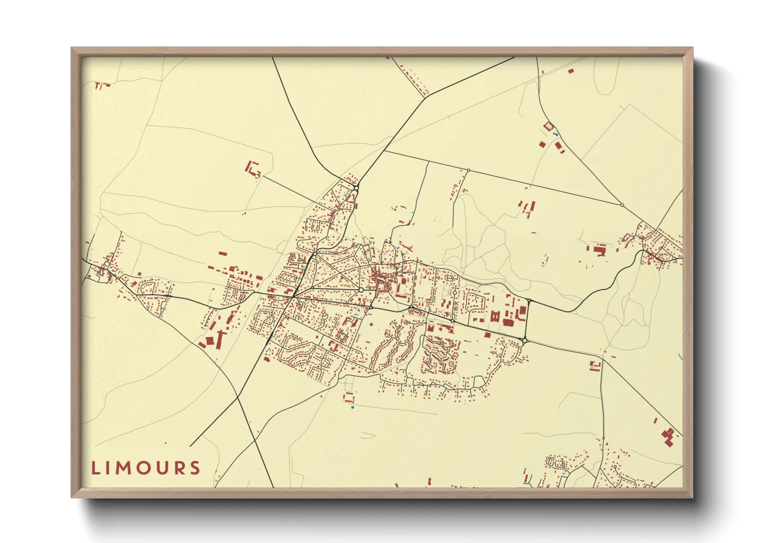 Une affiche de carte sur Limours