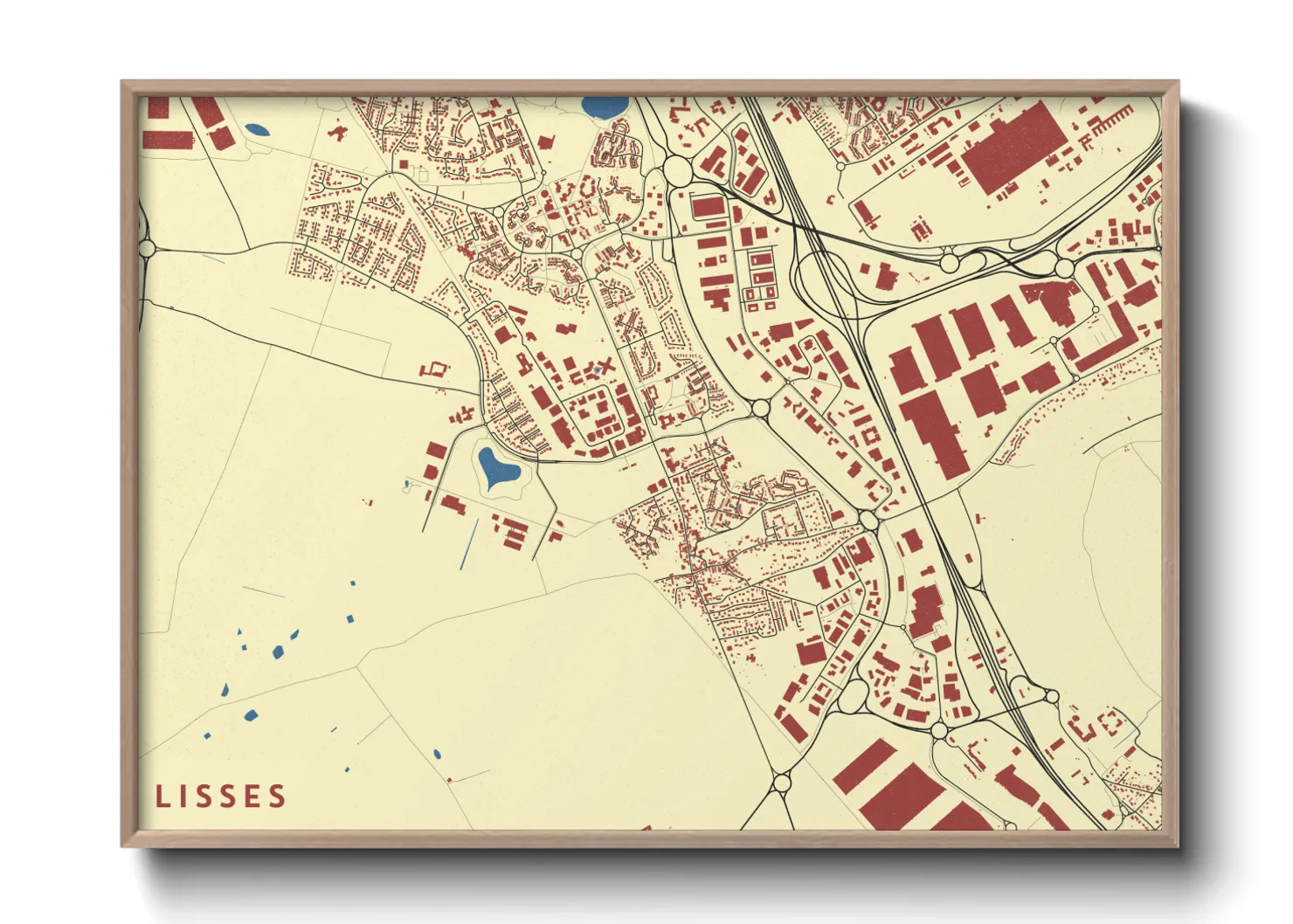 Une affiche de carte sur Lisses