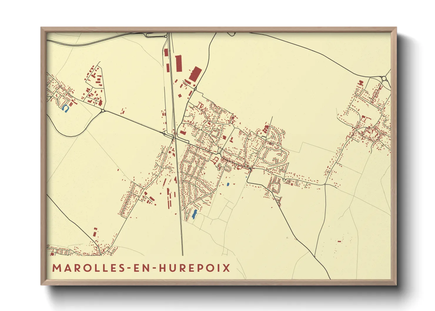 Une affiche de carte sur Marolles-en-Hurepoix