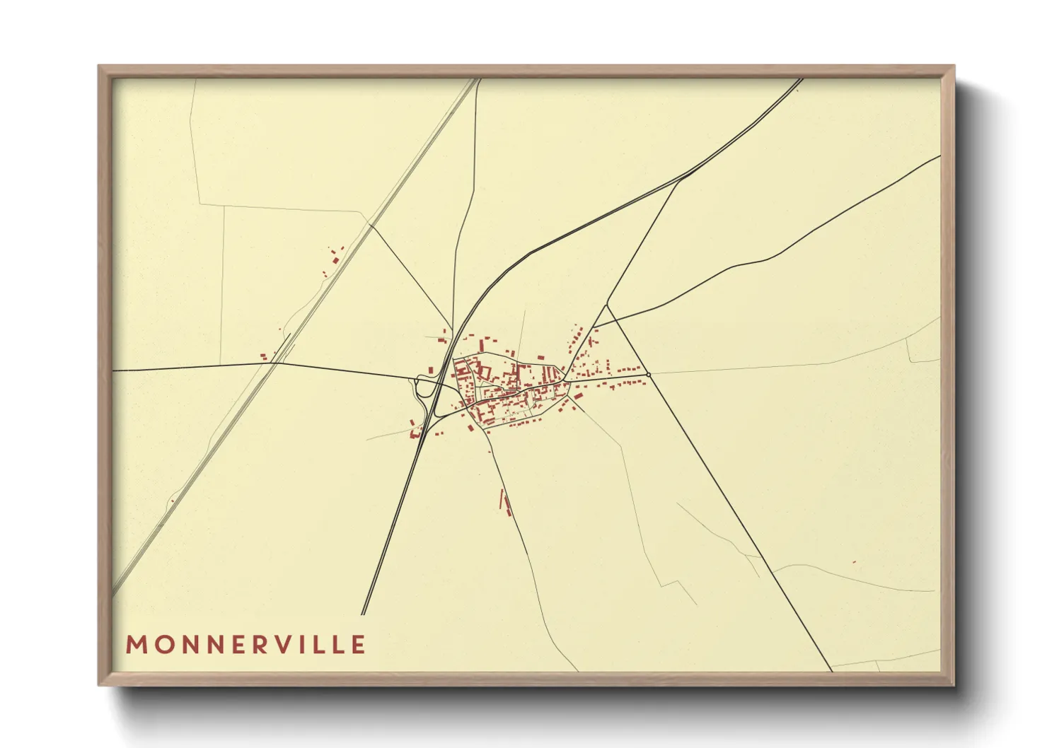 Une affiche de carte sur Monnerville