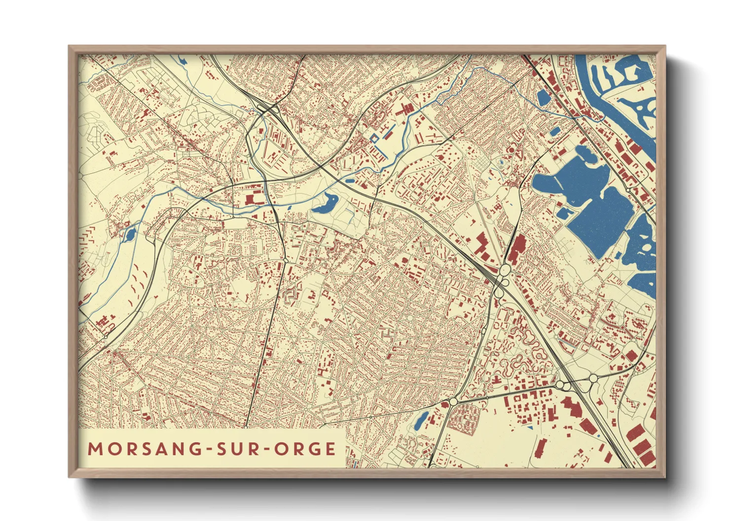 Une affiche de carte sur Morsang-sur-Orge