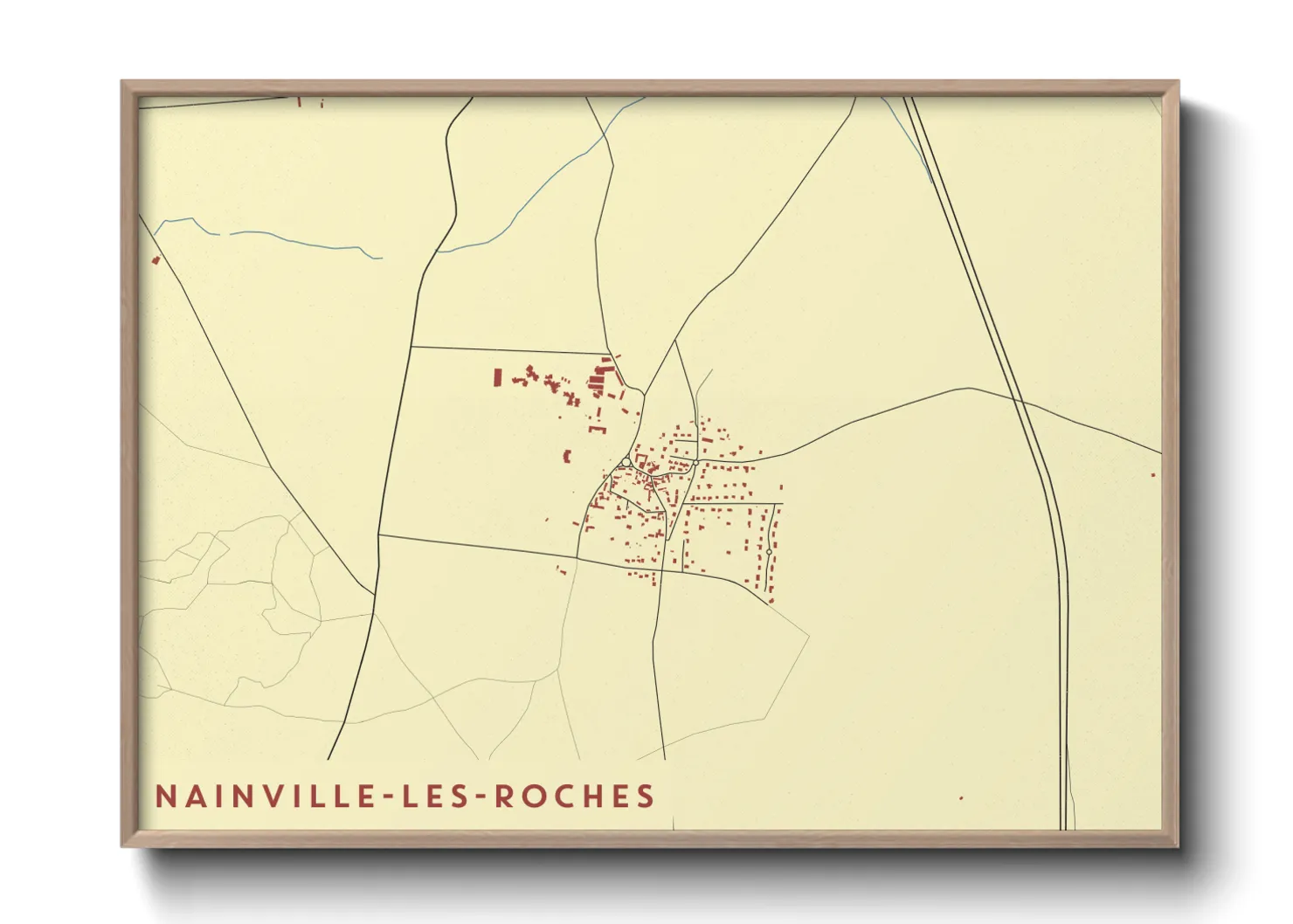 Une affiche de carte sur Nainville-les-Roches