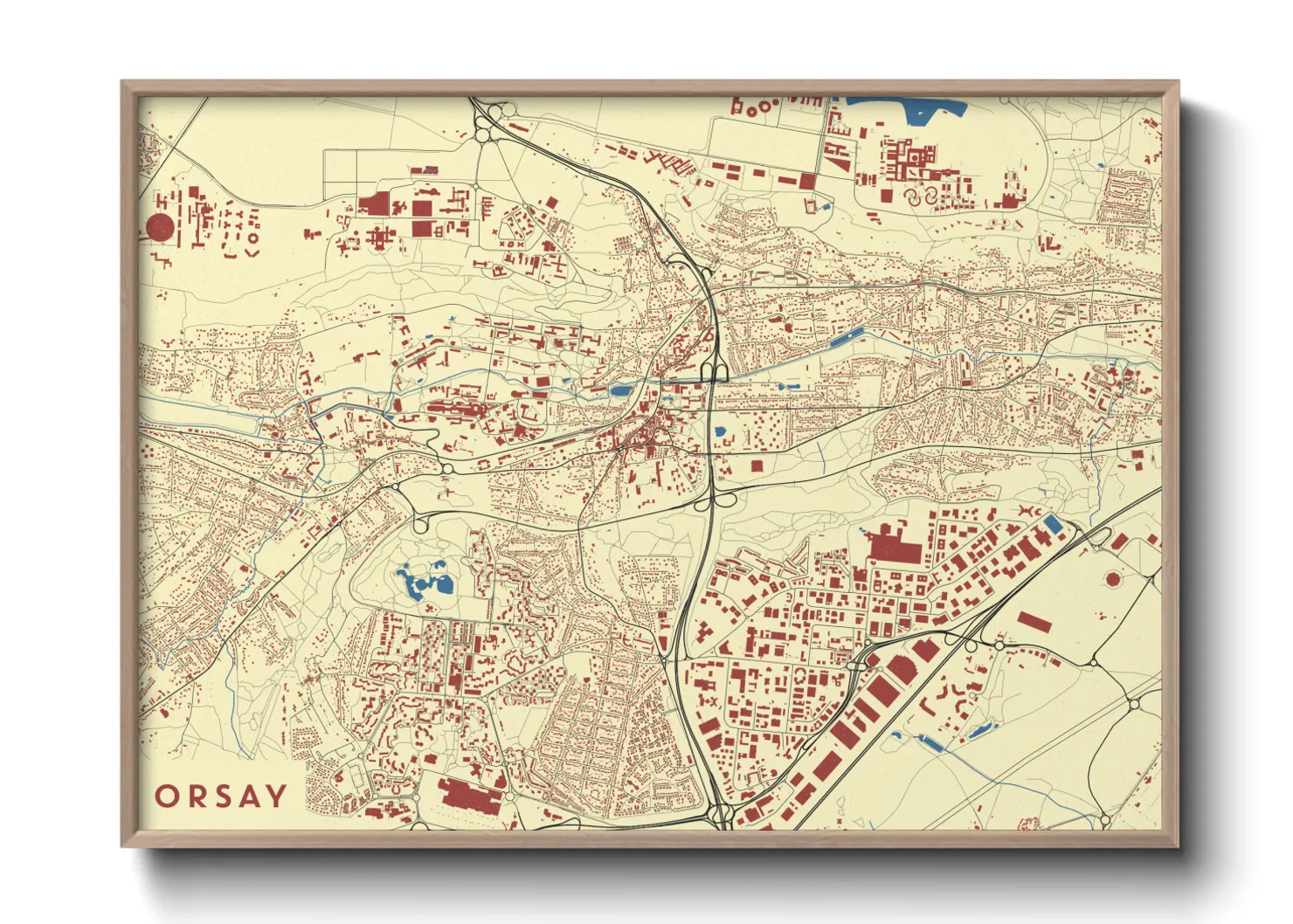 Une affiche de carte sur Orsay