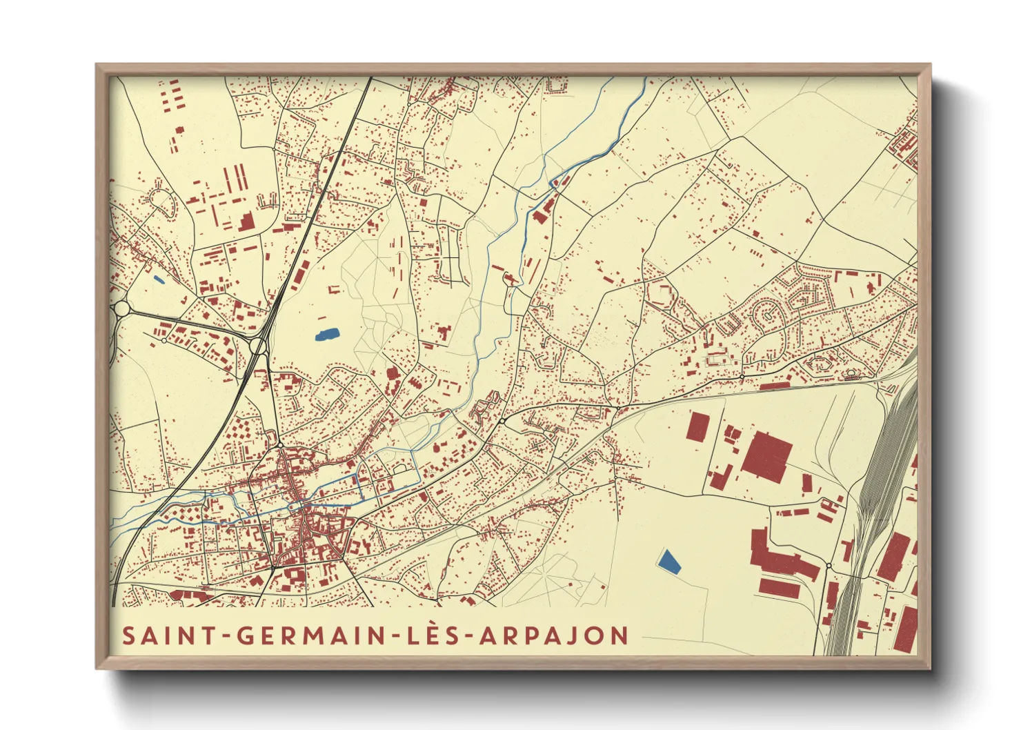 Une affiche de carte sur Saint-Germain-lès-Arpajon
