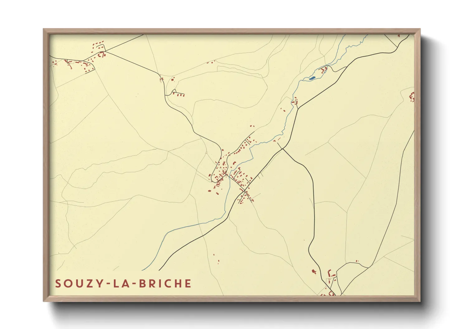 Une affiche de carte sur Souzy-la-Briche