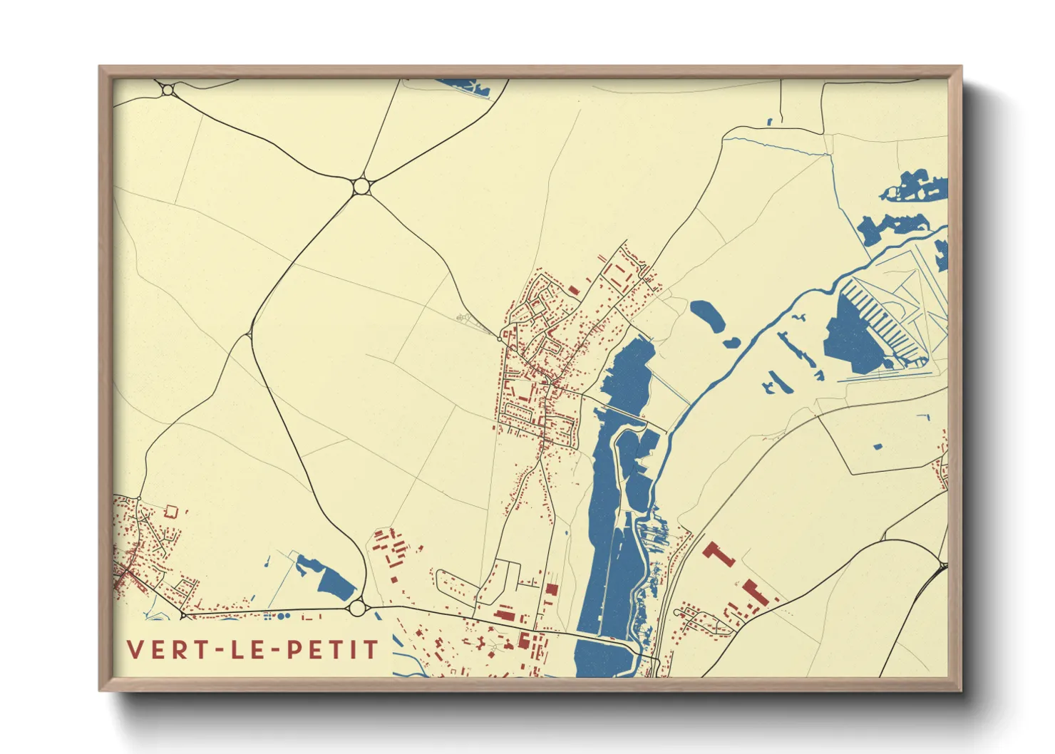 Une affiche de carte sur Vert-le-Petit