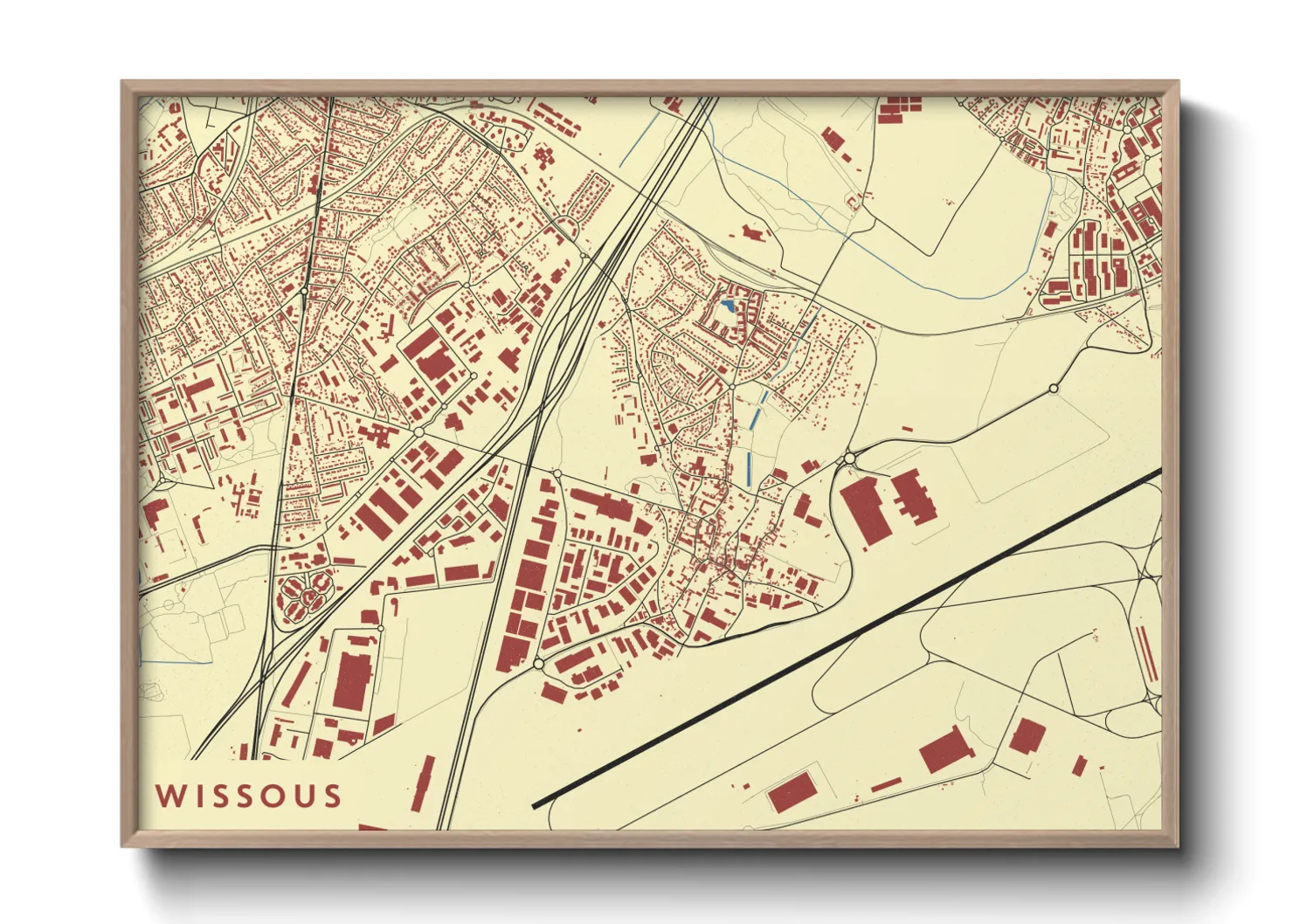Une affiche de carte sur Wissous