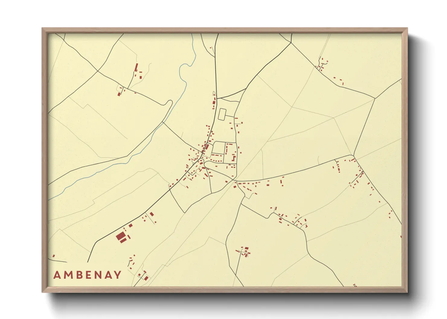 Une affiche de carte sur Ambenay