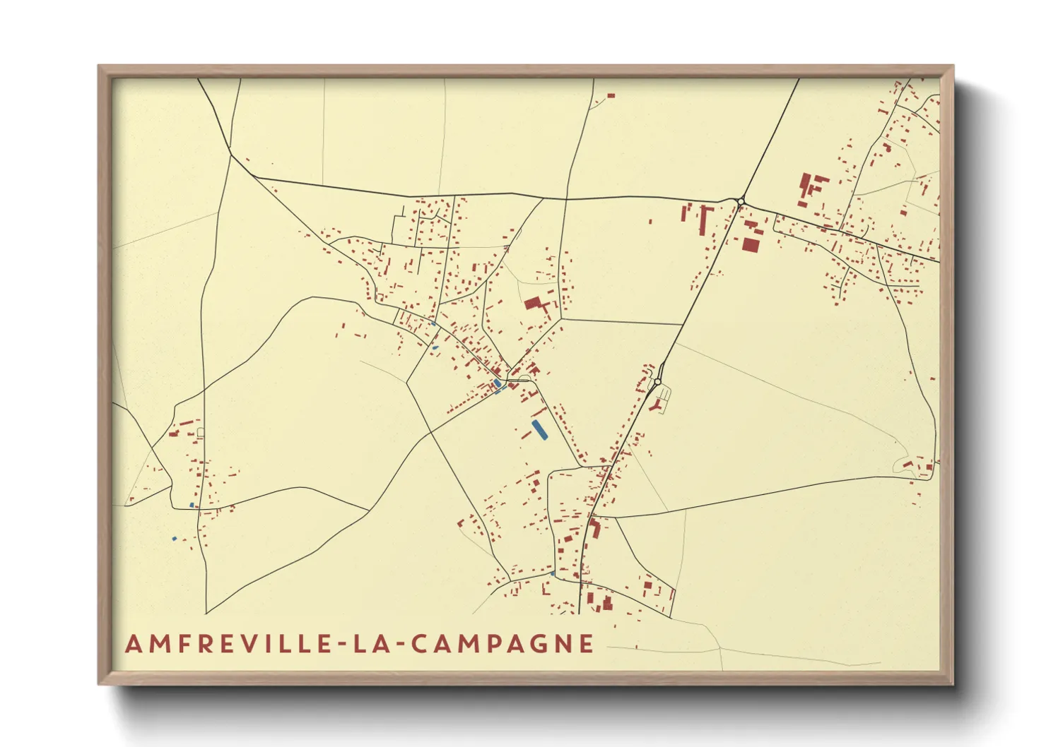 Une affiche de carte sur Amfreville-la-Campagne