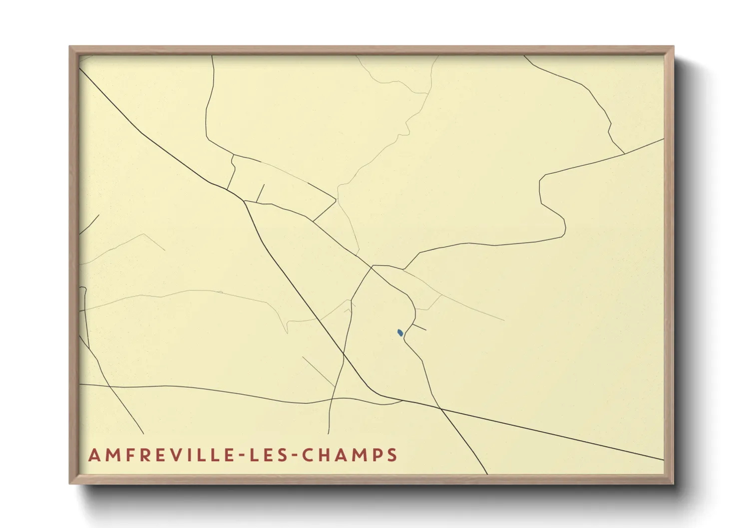 Une affiche de carte sur Amfreville-les-Champs