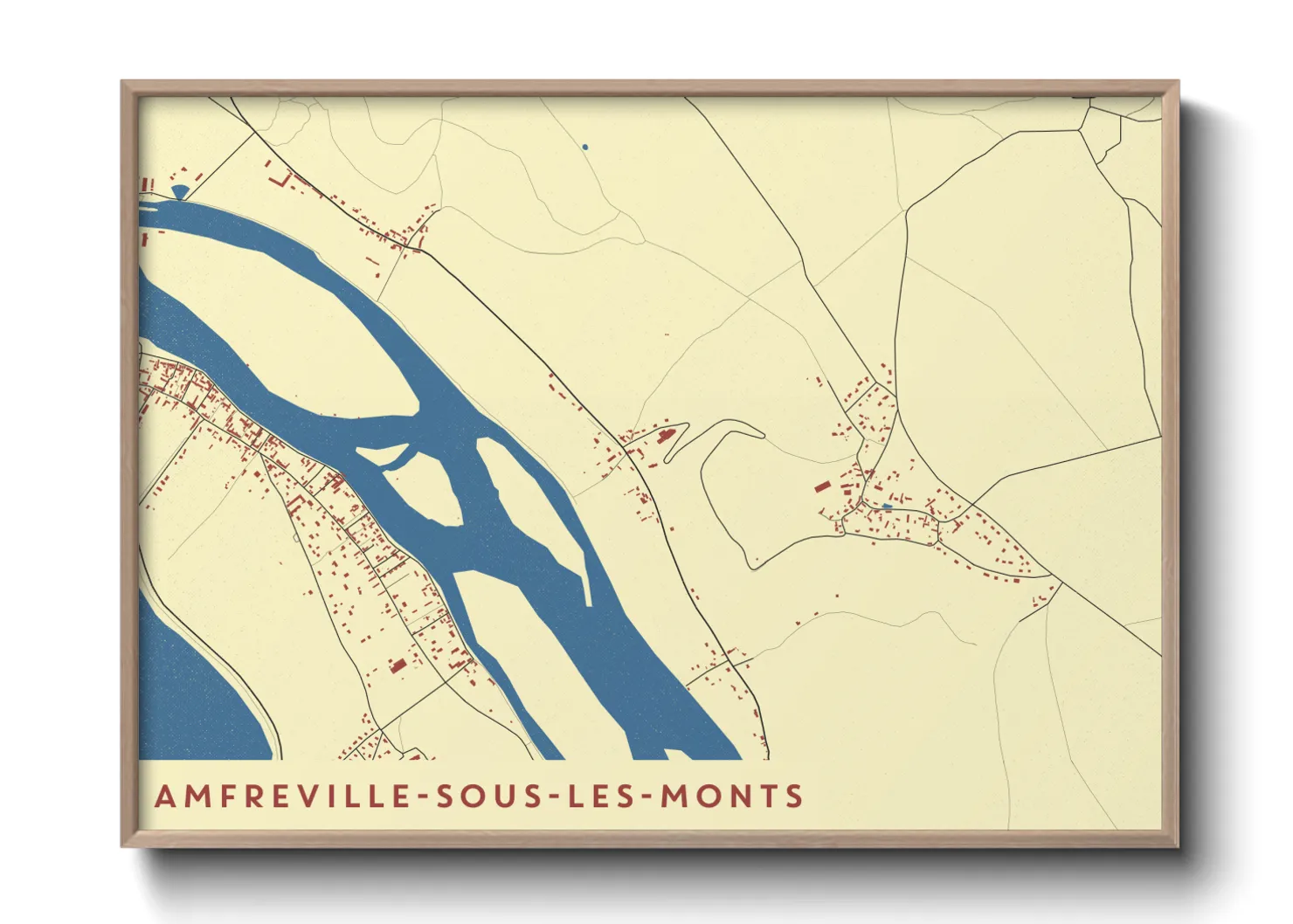 Une affiche de carte sur Amfreville-sous-les-Monts
