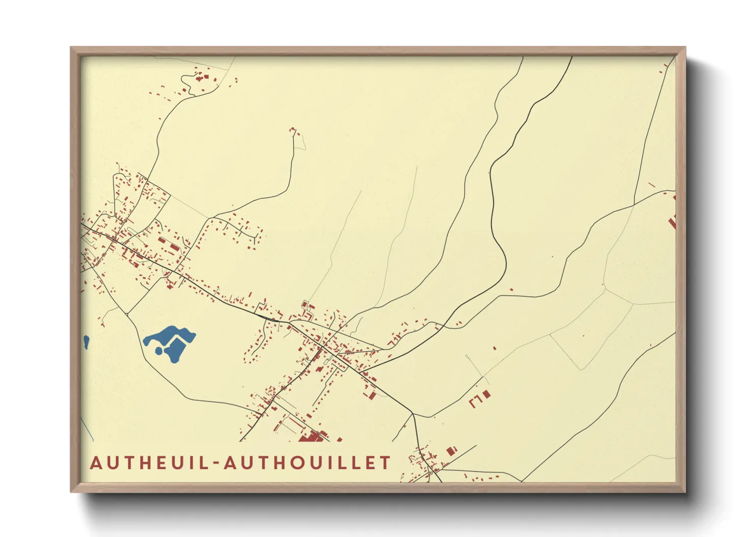 Une affiche de carte sur Autheuil-Authouillet