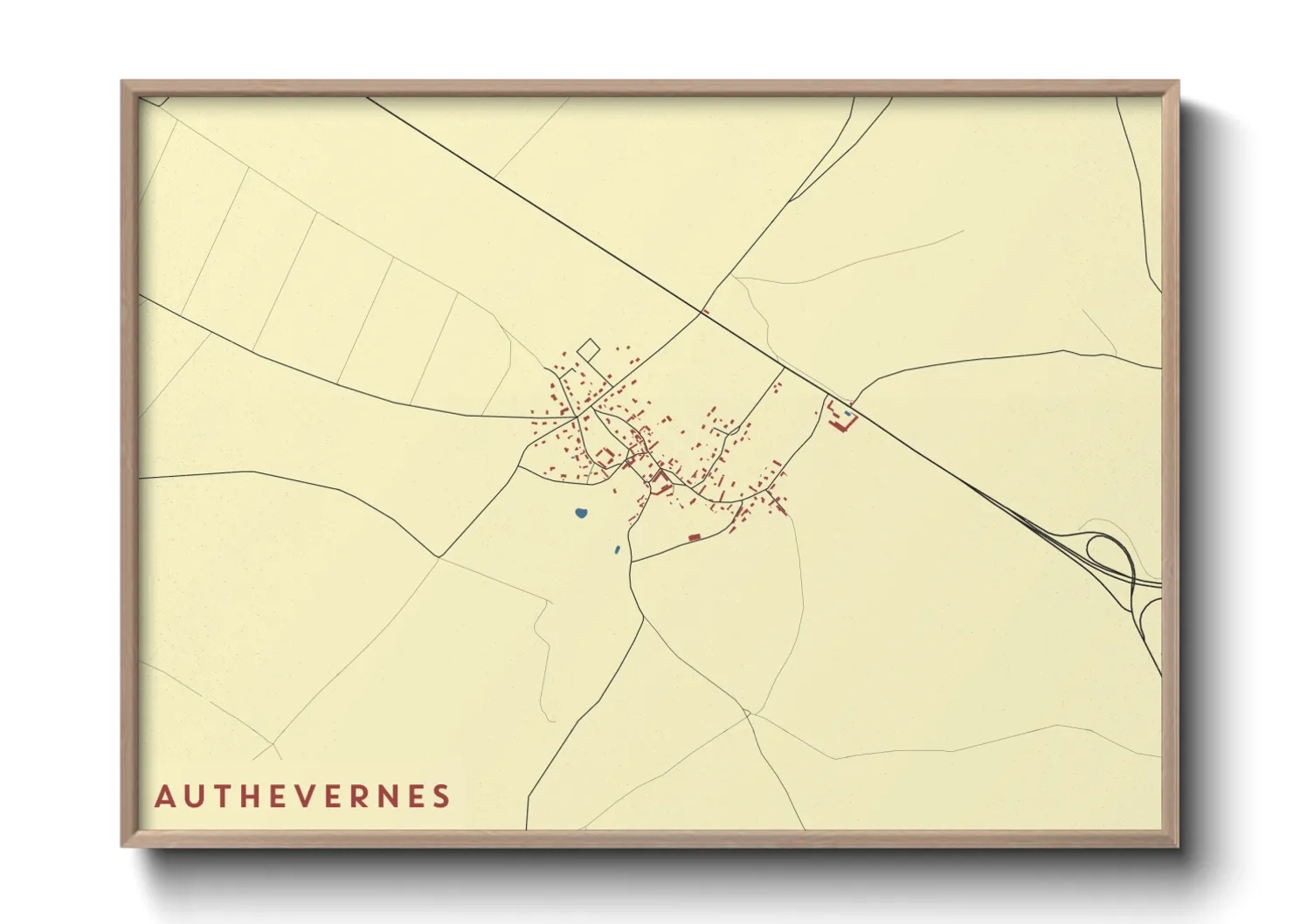 Une affiche de carte sur Authevernes