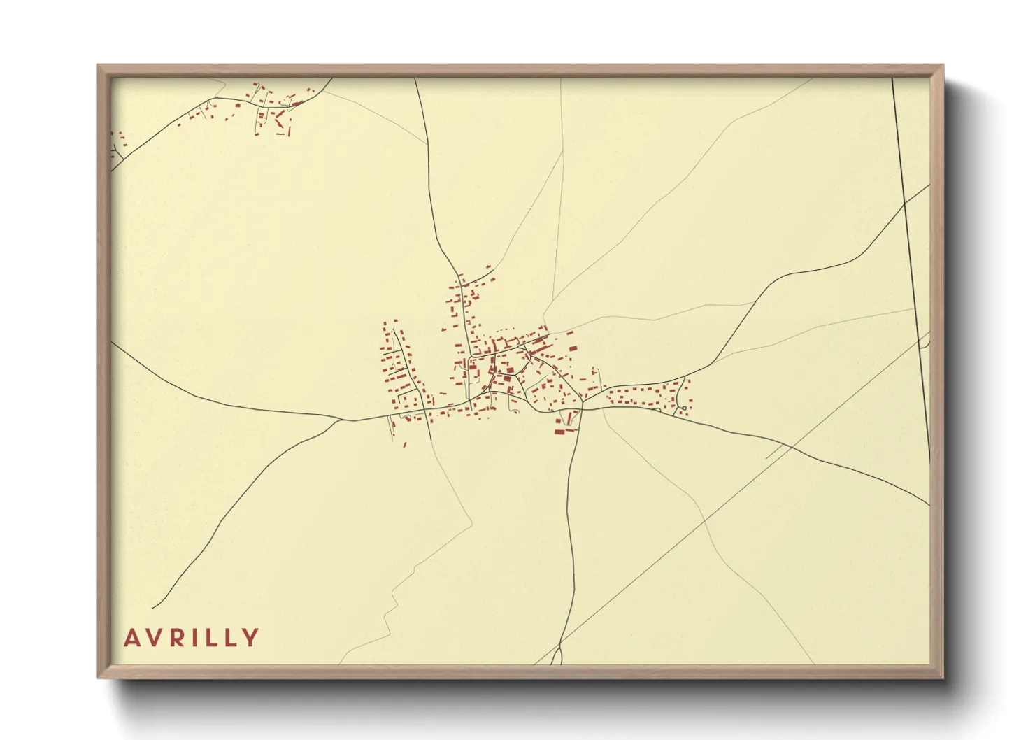 Une affiche de carte sur Avrilly