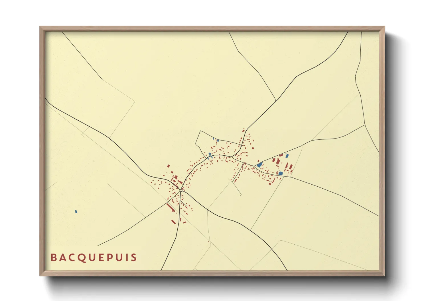 Une affiche de carte sur Bacquepuis